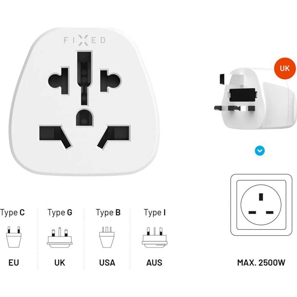 Nettverksadapter Fixed EU / US / AUS - UK, Hvit