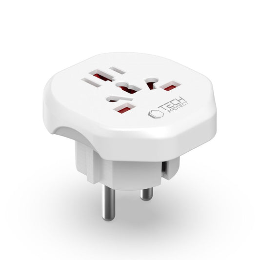 Tech-Protect nettverksadapter US / UK / AU / AU / FI / CN - Europa, hvit