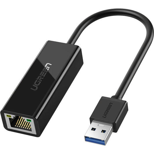 UGREEN CR111 nettverkskort, RJ45, USB 3.0, svart