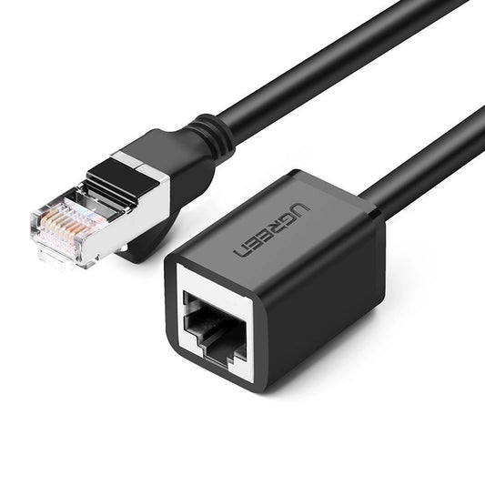 Nettverksforlengelseskabel UGREEN NW112, RJ45 - RJ45, 1m, Svart