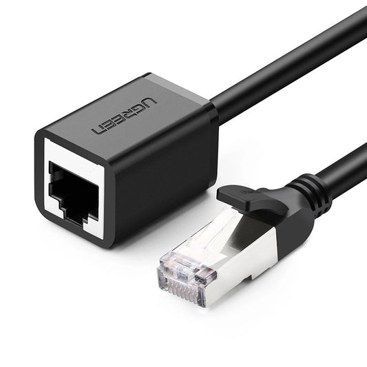 Nettverksforlengelseskabel UGREEN NW112, RJ45 - RJ45, 1m, Svart