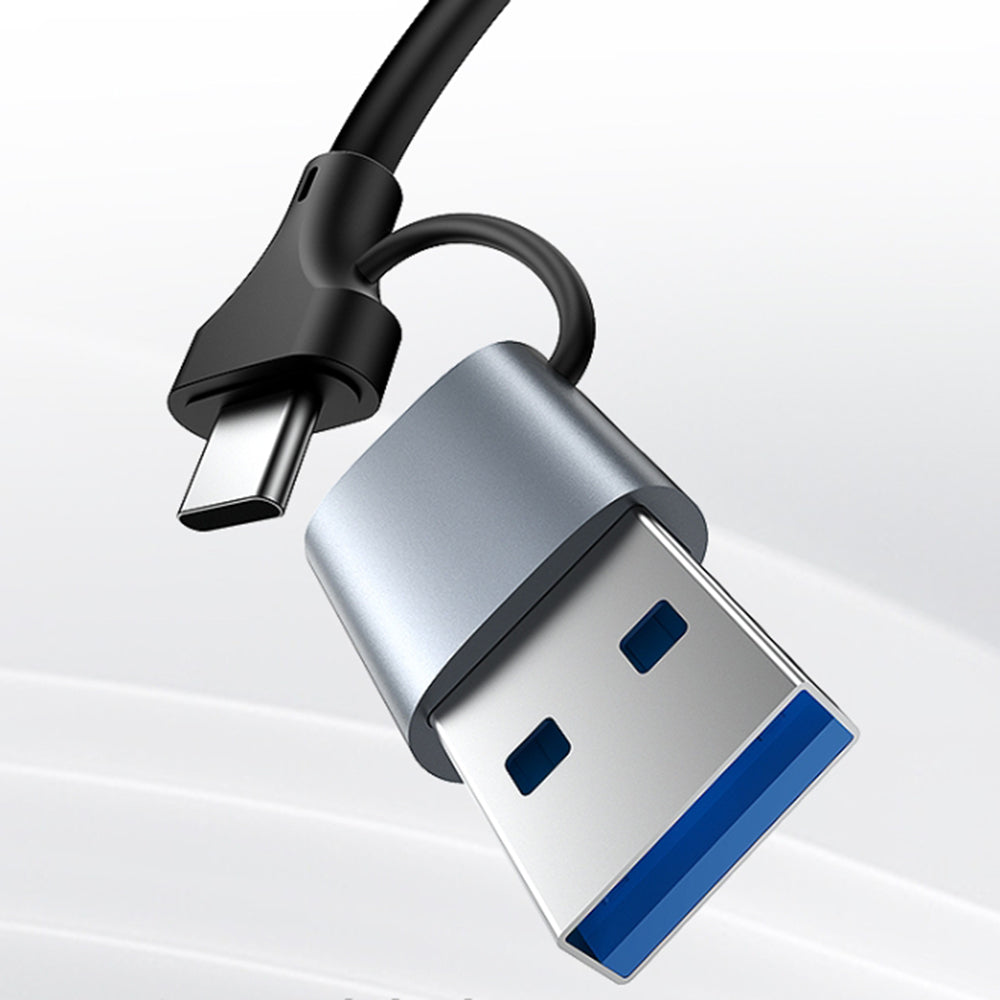 Nettverkskort Yesido HB26, RJ45, USB / USB-C, Grå
