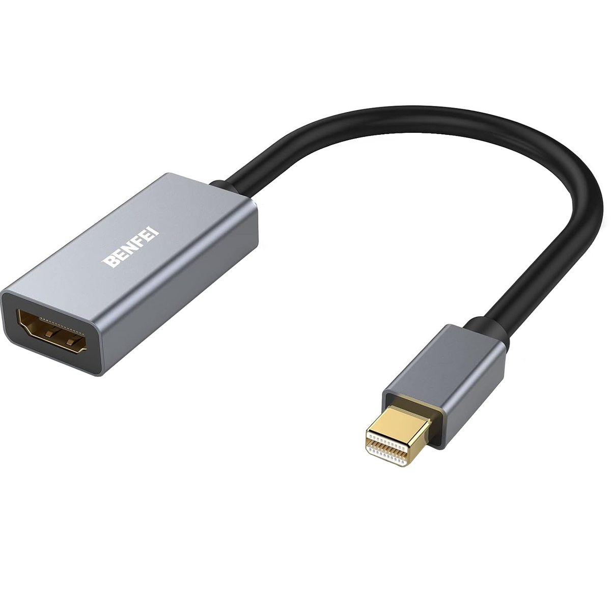 Benfei Videoadapter, MiniDisplayPort - HDMI, 1080P, Grå