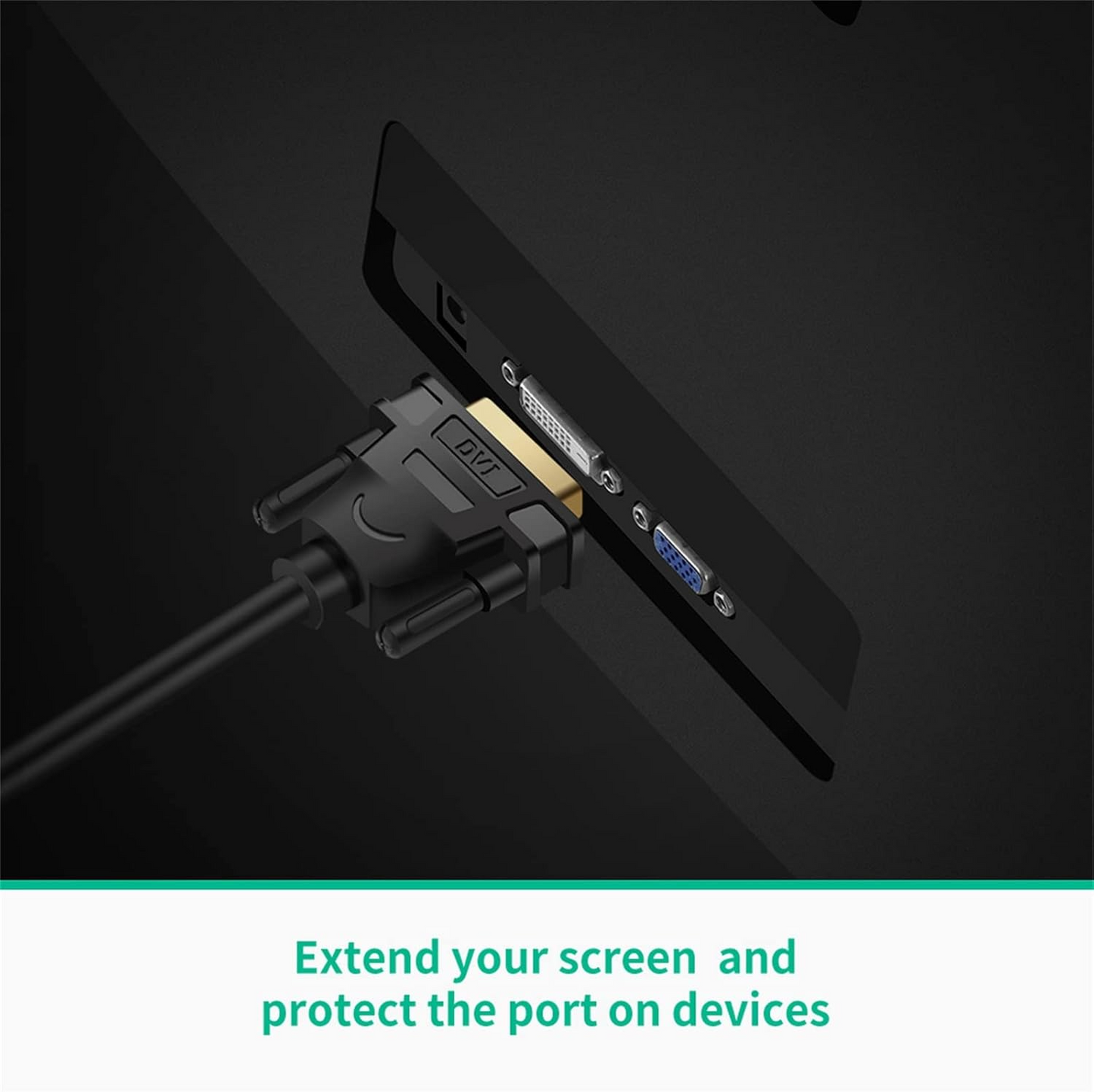 UGREEN 20118 Videoadapter, HDMI - DVI, 1080P, Svart