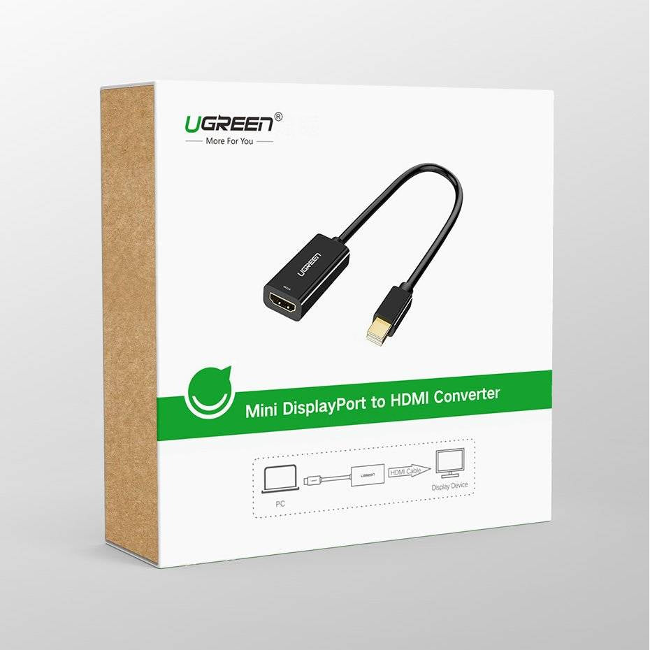 Videoadapter UGREEN MD112 (10461), MiniDisplayPort - HDMI, Svart