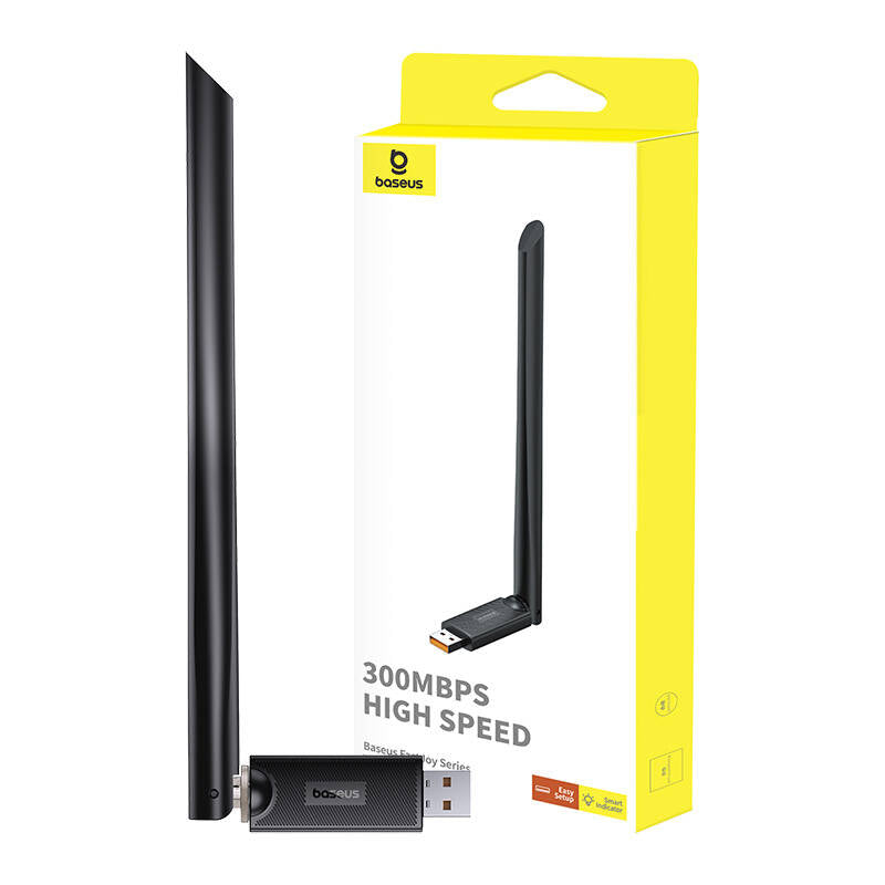 Trådløs adapter Baseus FastJoy, 300Mbps, svart B01317600111-01
