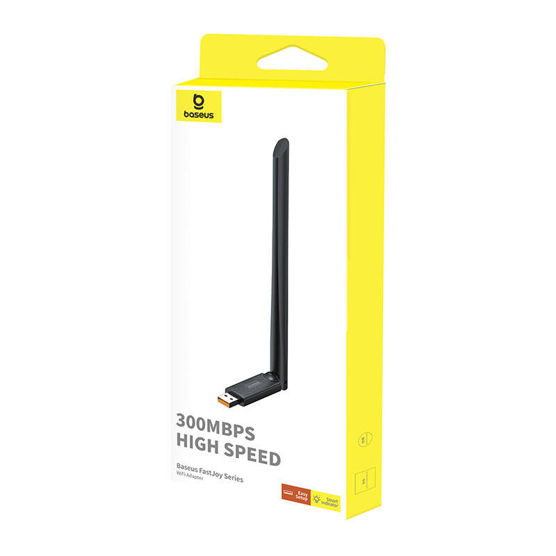 Trådløs adapter Baseus FastJoy, 300Mbps, svart B01317600111-01