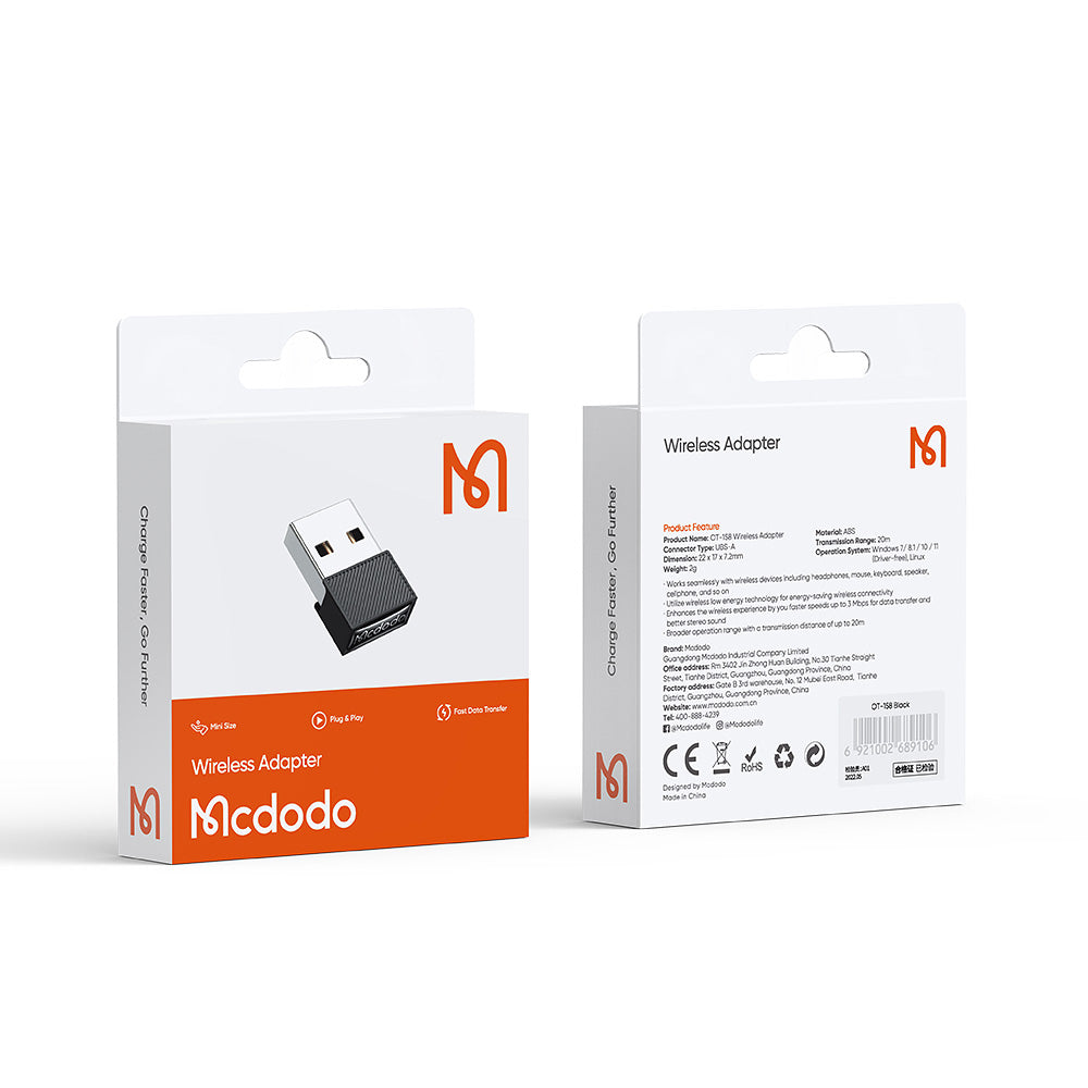 Trådløs adapter McDodo OT-1580, Svart