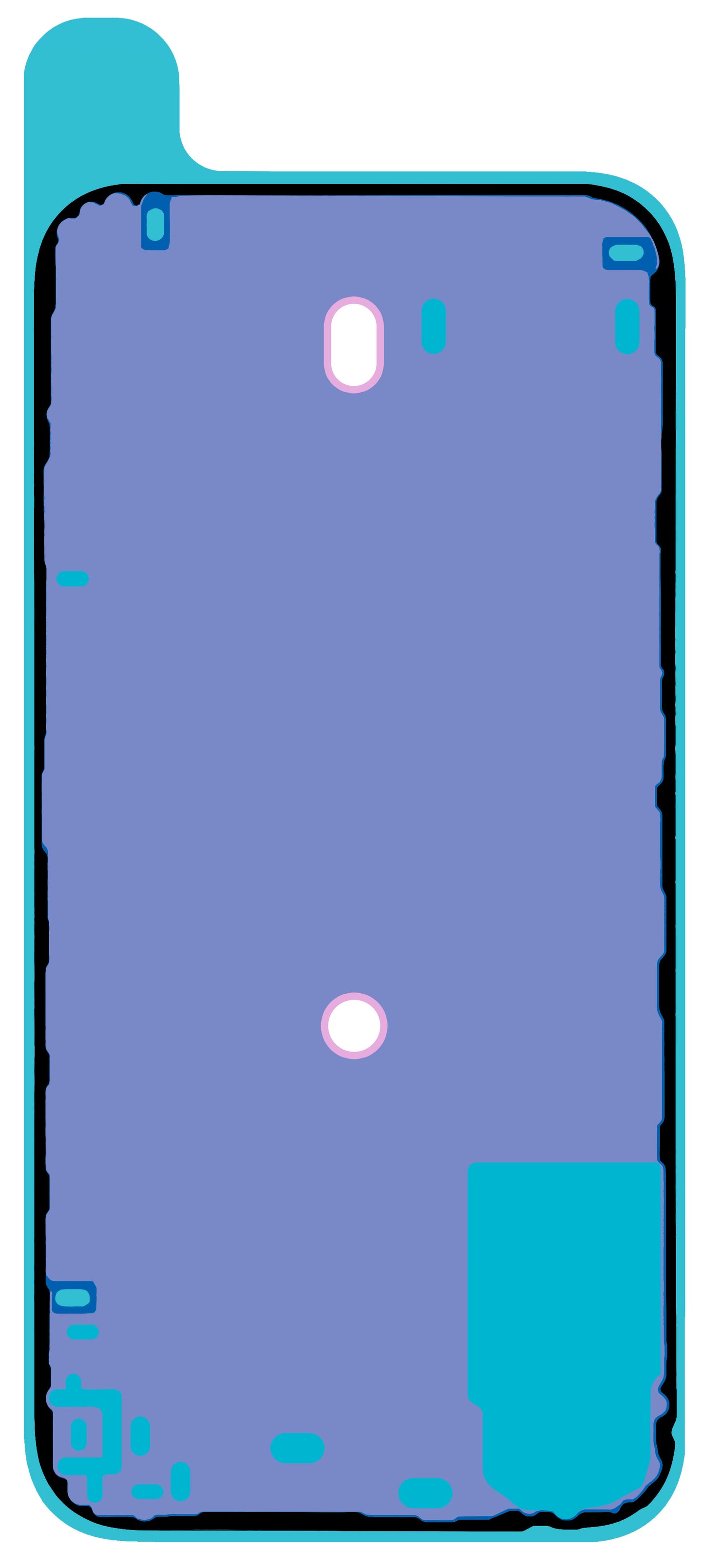 Lim for batterideksel Apple iPhone 16 Plus, Service Pack 923-11070