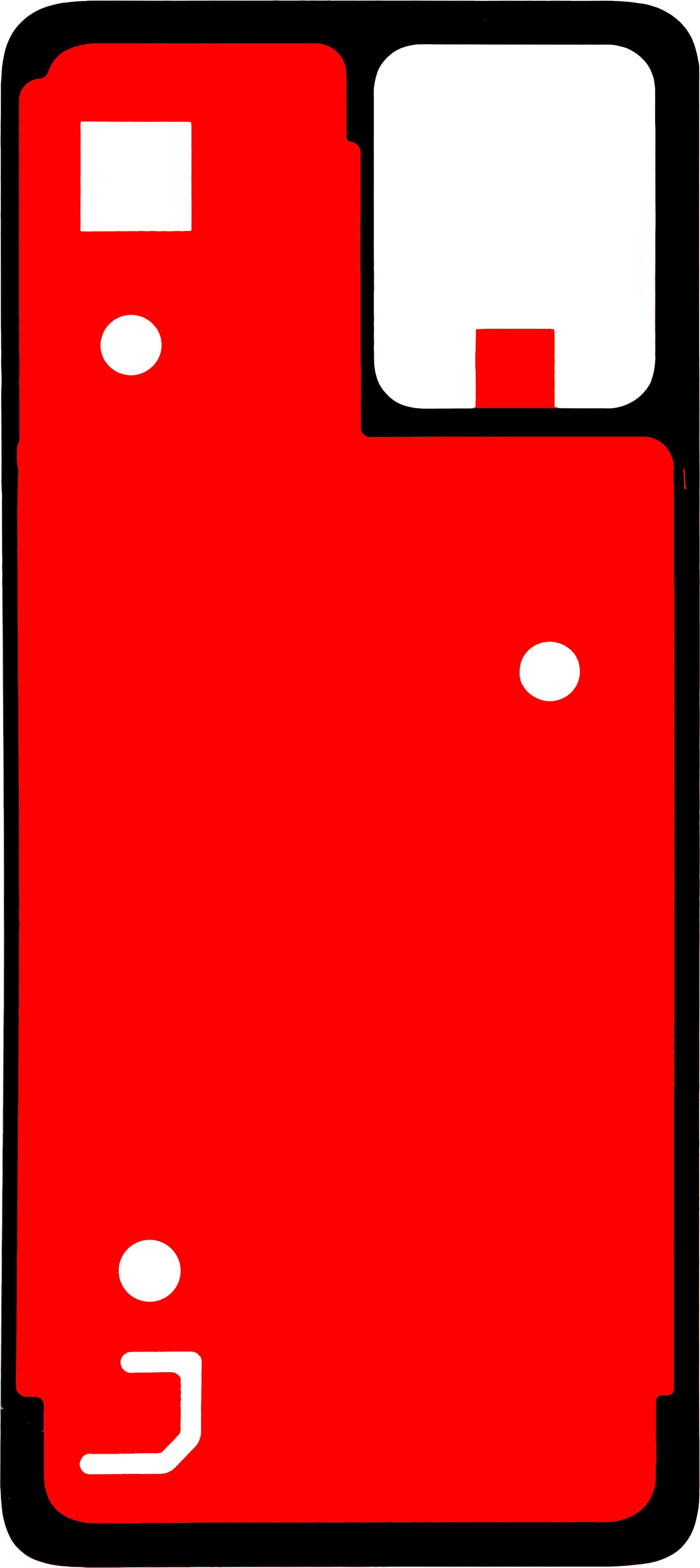 Lim for batterideksel Motorola Moto G64 / G54 Power Edition / G54, 3D, Service Pack 5D78C23266