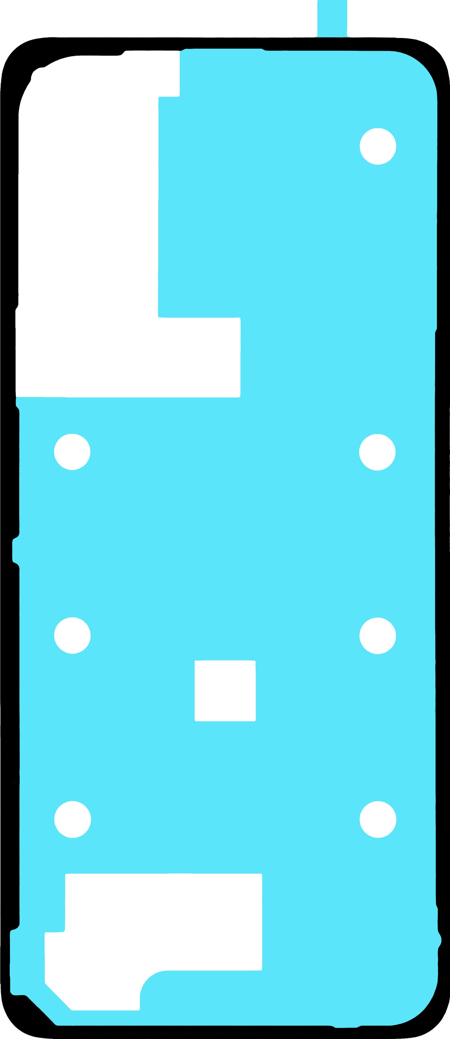 Lim for batterideksel Realme C65, Service Pack 612717000376