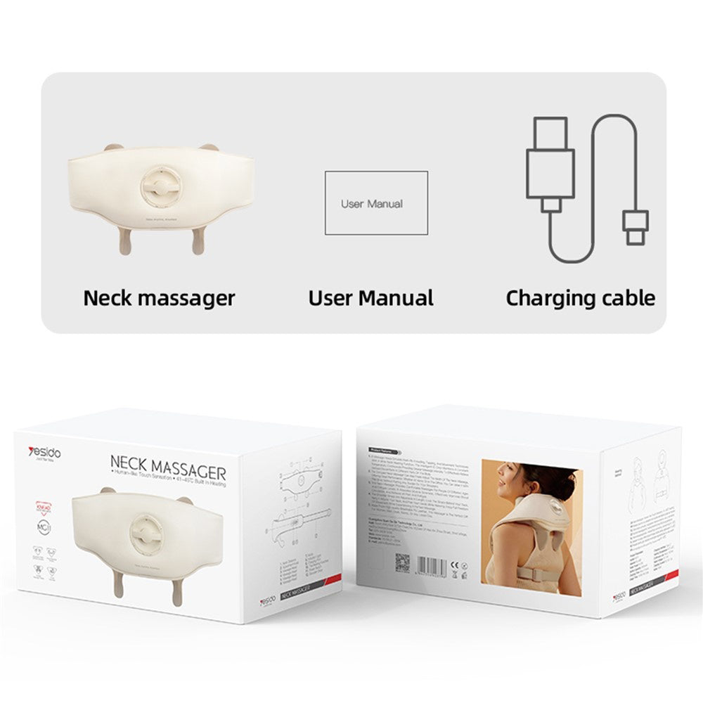 Yesido MG11 Nakke Massasjeapparat, Beige