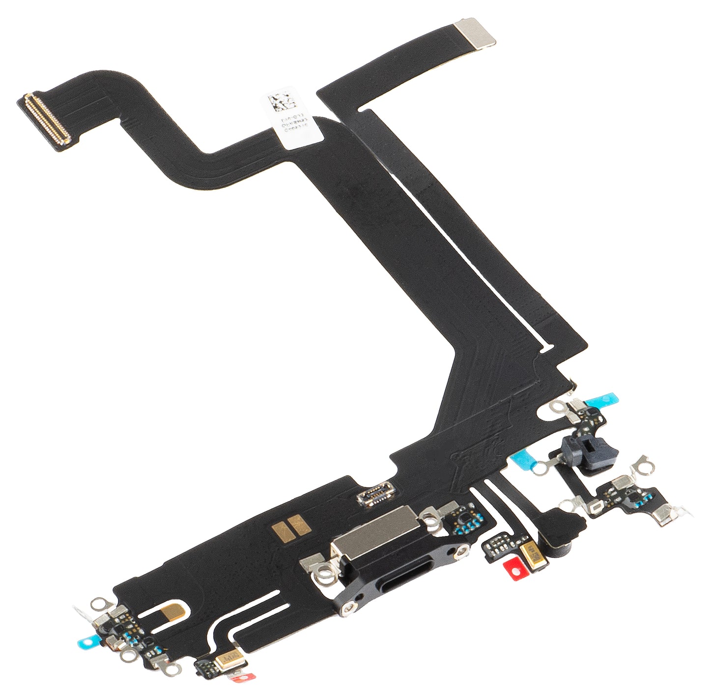 Ladekontaktbånd - Mikrofon Apple iPhone 14 Pro Max, Svart