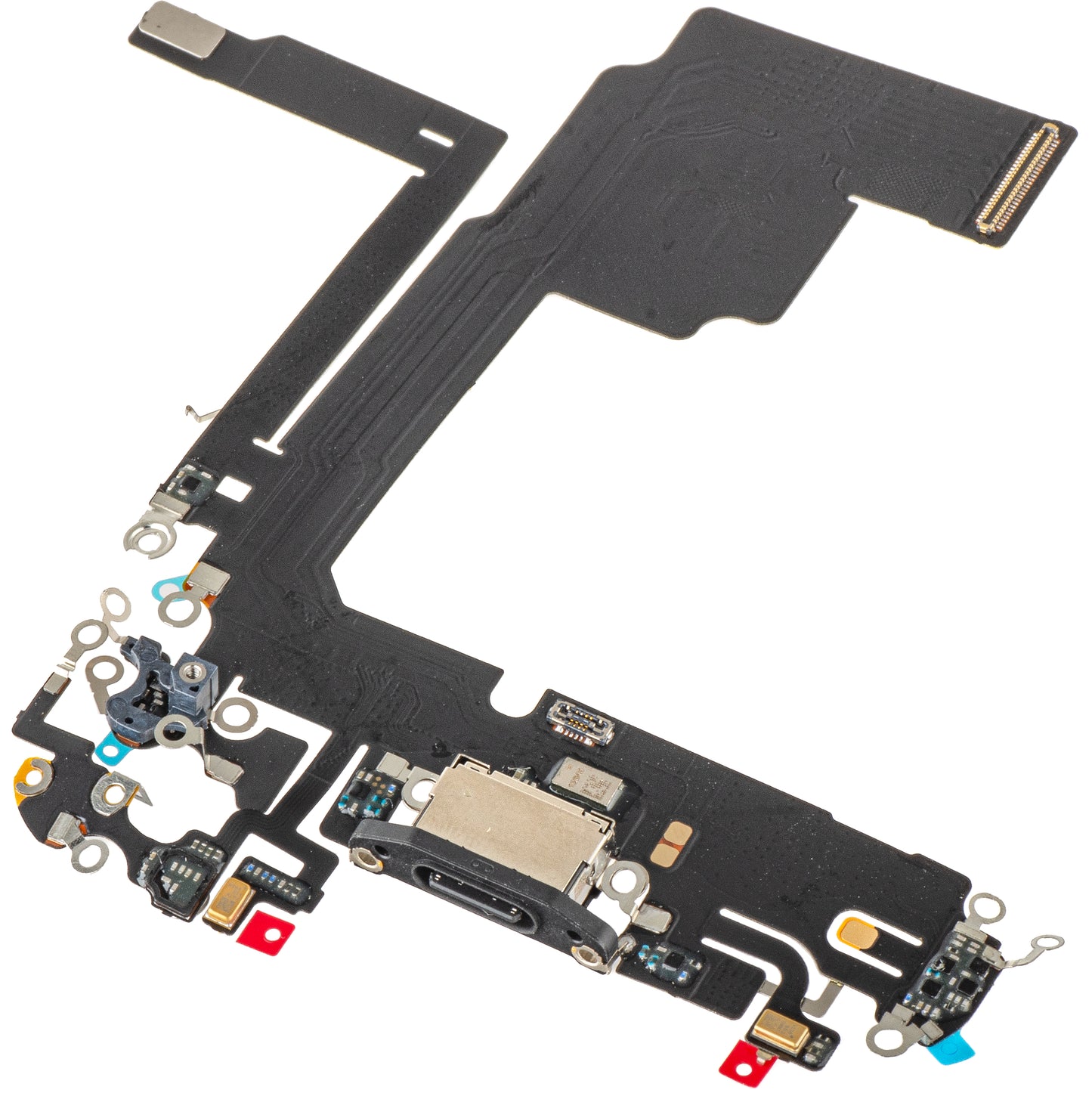 Ladekontaktbånd - Mikrofon Apple iPhone 15 Pro, Svart