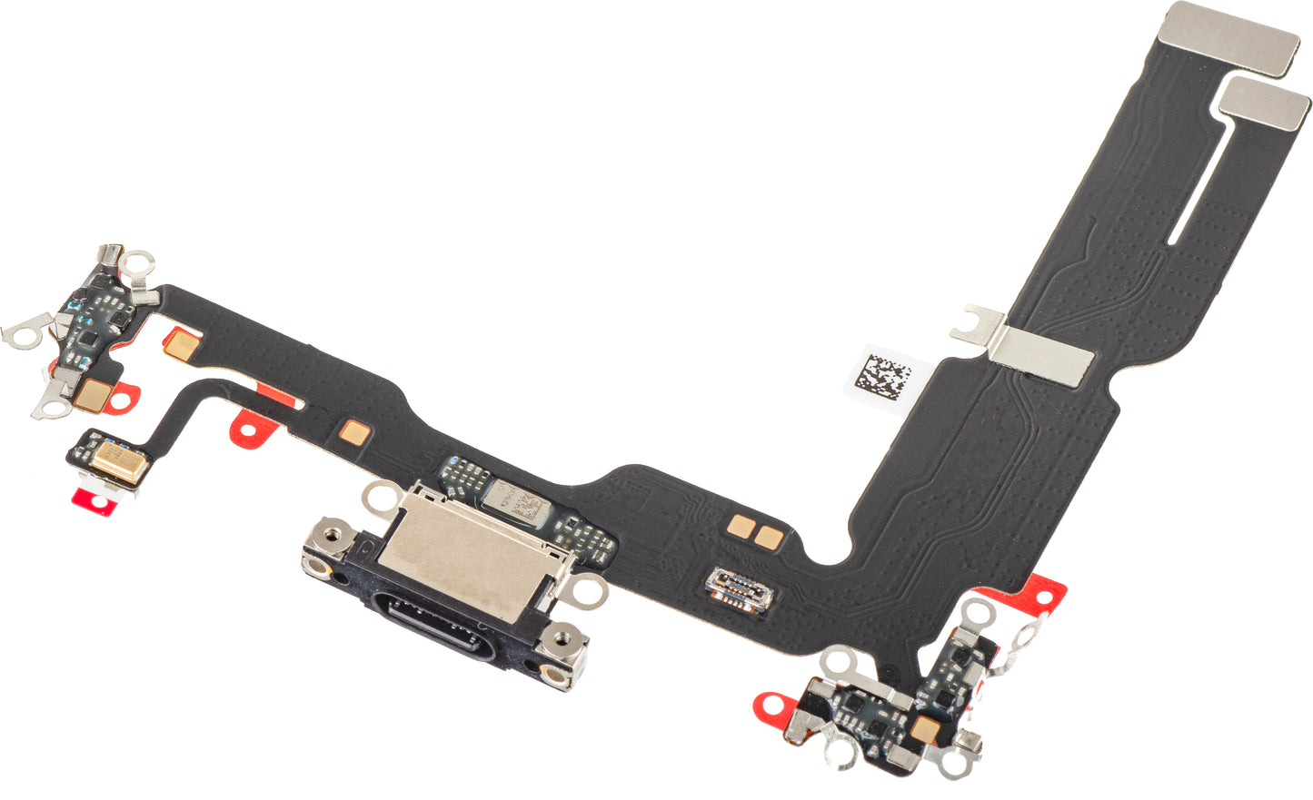 Ladekontaktbånd - Mikrofon Apple iPhone 15 Plus, Svart