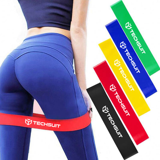 Fitnessstrikk Techsuit TS-01, sett med 5 stk, flerfarget