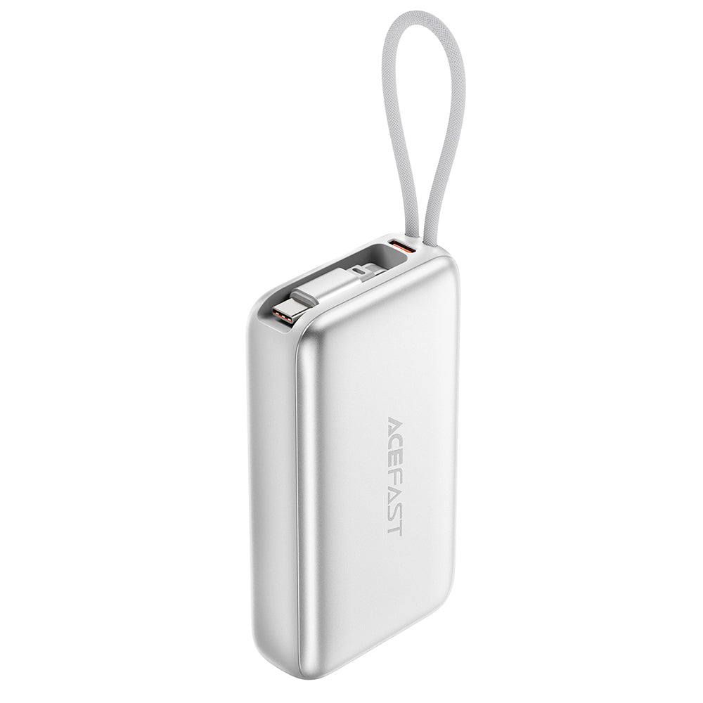 Ekstern batteri Acefast M32, 10000mAh, 35W, PD, 2 x USB-C, Sølv