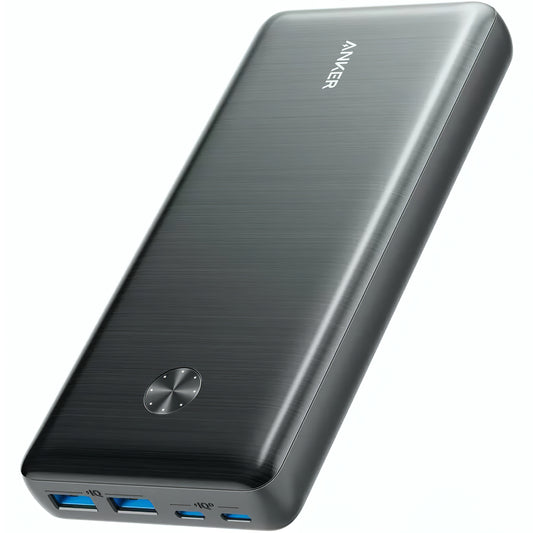 Anker PowerCore III Elite eksternt batteri, 25600 mAh, 87 W, QC + PD, 2 x USB-A - 2 x USB-C, svart A1291H11