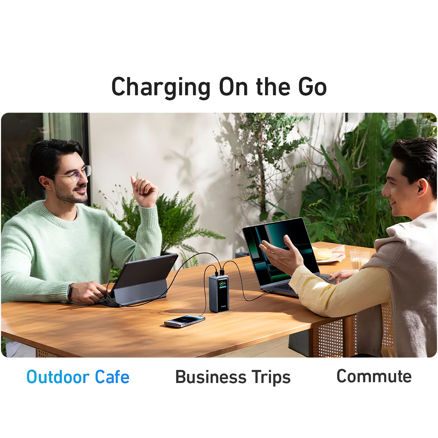 Anker Prime eksternt batteri, 20000 mAh, 200 W, QC + PD, 1 x USB-A - 2 x USB-C, svart A1336011