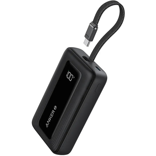 Anker Zolo eksternt batteri, 10000 mAh, 30 W, QC + PD, 1 x USB-A - 2 x USB-C, svart