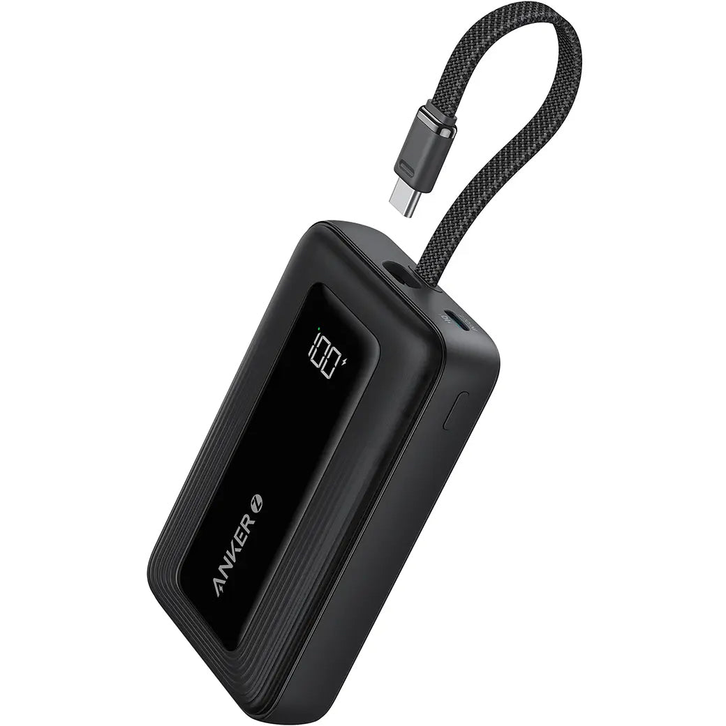 Ekstern batteri Anker Zolo, 10000mAh, 30W, QC + PD, 1 x USB-A - 2 x USB-C, Svart A1688H11