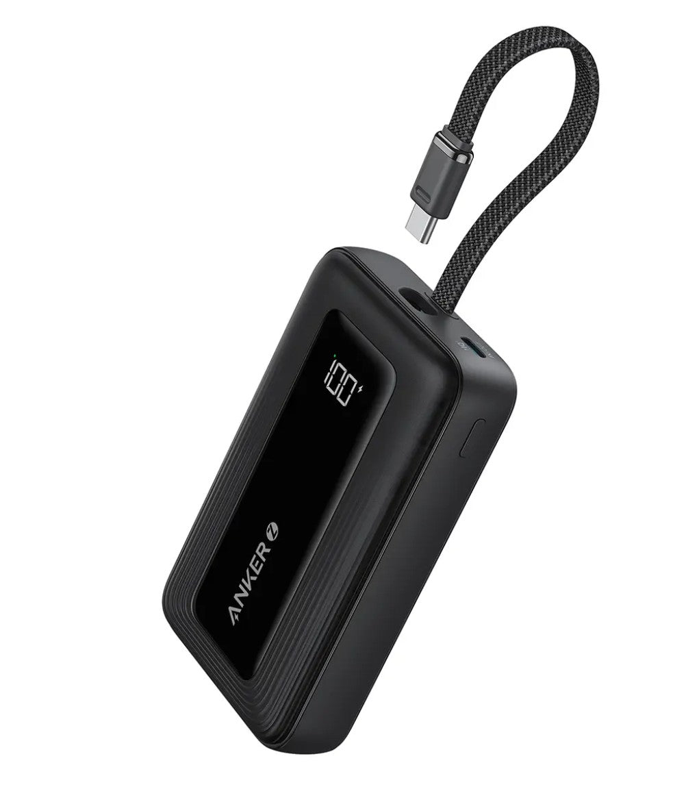 Ekstern batteri Anker Zolo, 10000mAh, 30W, QC + PD, 1 x USB-A - 2 x USB-C, Svart A1688H11
