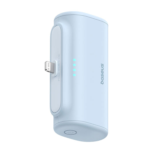 Ekstern batteri Baseus Compact, 5000mAh, 20W, PD, 1 x Lightning - 1 x USB-C, Blå P10068307313-00
