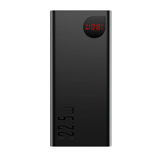 Ekstern batteri Baseus Adaman, 40000mAh, 22.5W, QC + PD, 1 x USB-C - 3 x USB-A, Svart