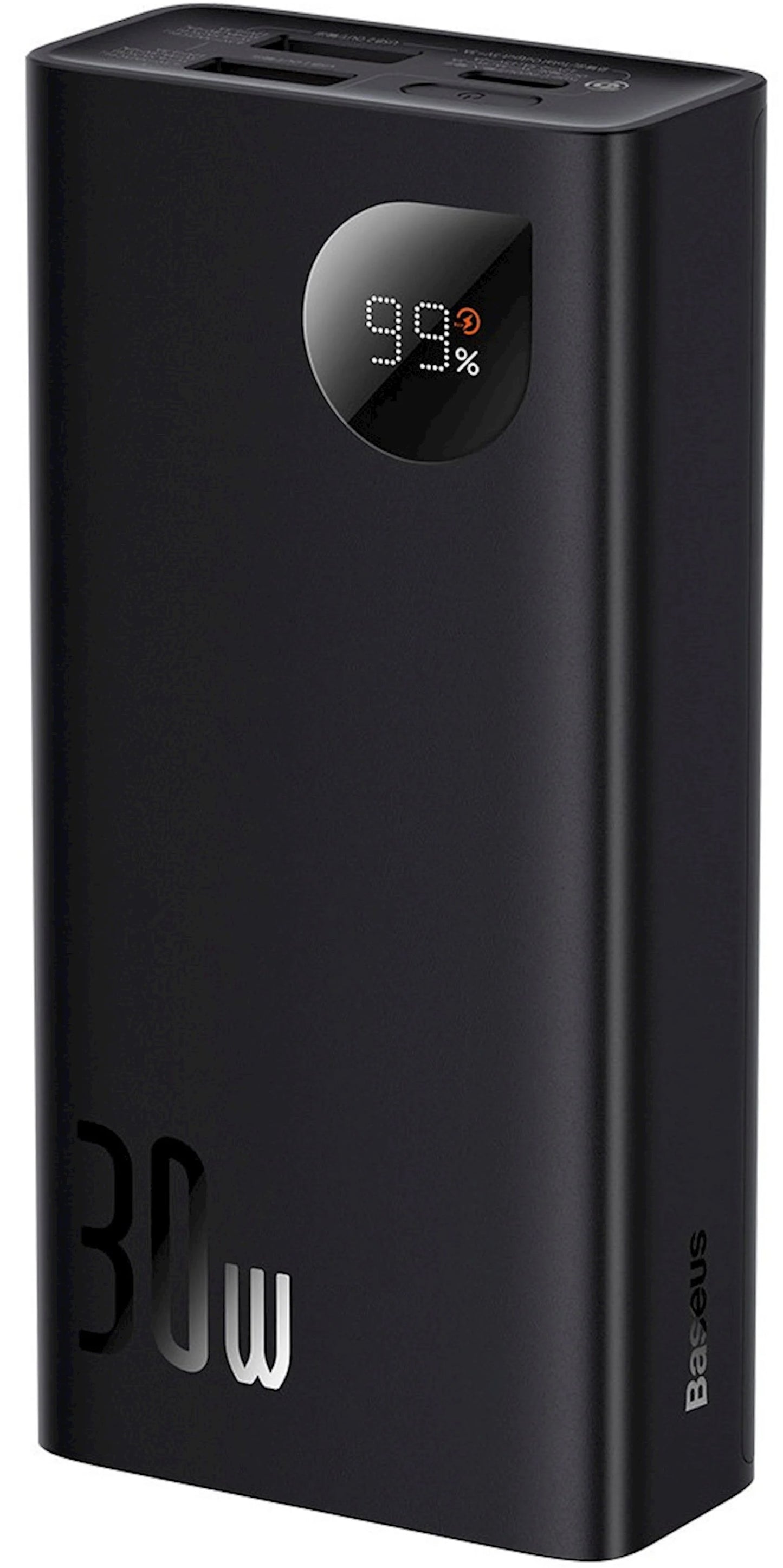 Ekstern batteri Baseus Adaman2, 10000mAh, 30W, QC + PD, 1 x USB-C - 2 x USB-A, Svart PPAD040101