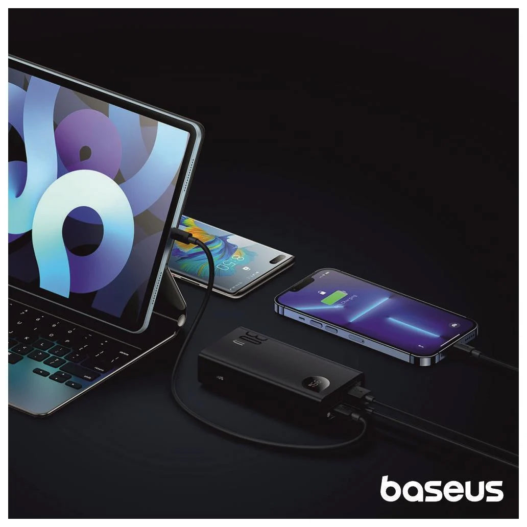 Ekstern batteri Baseus Adaman2, 10000mAh, 30W, QC + PD, 1 x USB-C - 2 x USB-A, Svart PPAD040101