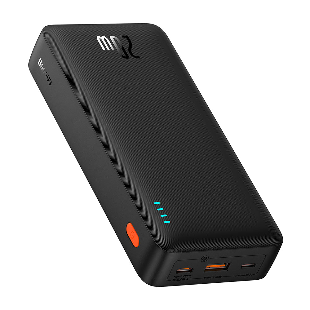 Ekstern batteri Baseus Airpow, 20000mAh, 20W, QC + PD, 1 x USB-A - 1 x USB-C, Svart P10022804113-00