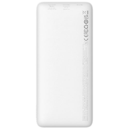 Ekstern Batteri Baseus Airpow, 10000mAh, 20W, QC + PD, 1 x USB-A - 1 x USB-C, Hvit