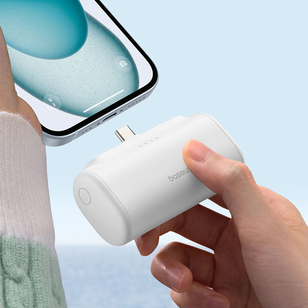 Ekstern batteri Baseus Compact, 5000mAh, 20W, PD, 2 x USB-C, Blå P10068306313-00