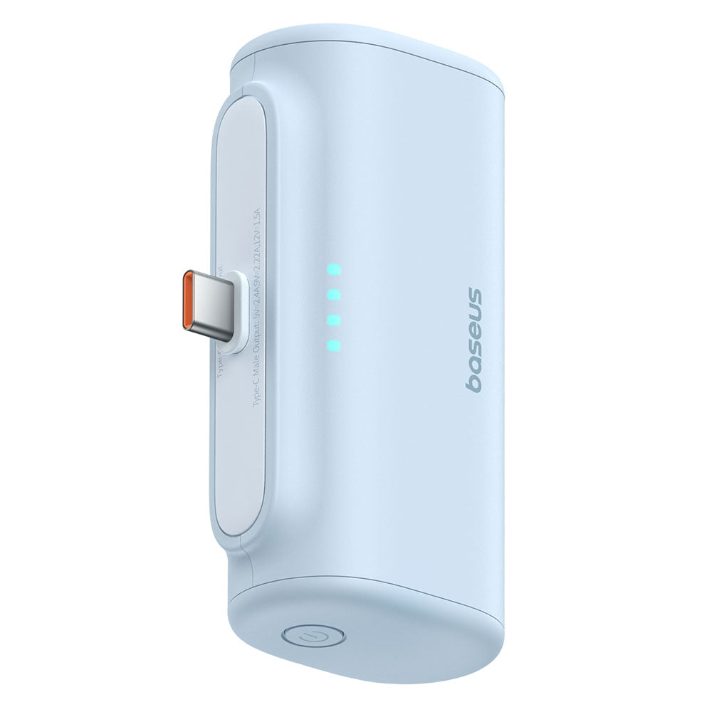 Ekstern batteri Baseus Compact, 5000mAh, 20W, PD, 2 x USB-C, Blå P10068306313-00