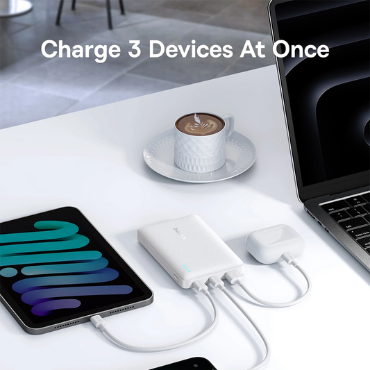 Ekstern batteri Baseus EnerFill FP21, 10000mAh, 22.5W, QC + PD, 1 x USB-A - 2 x USB-C, Hvit P1008210D213-00