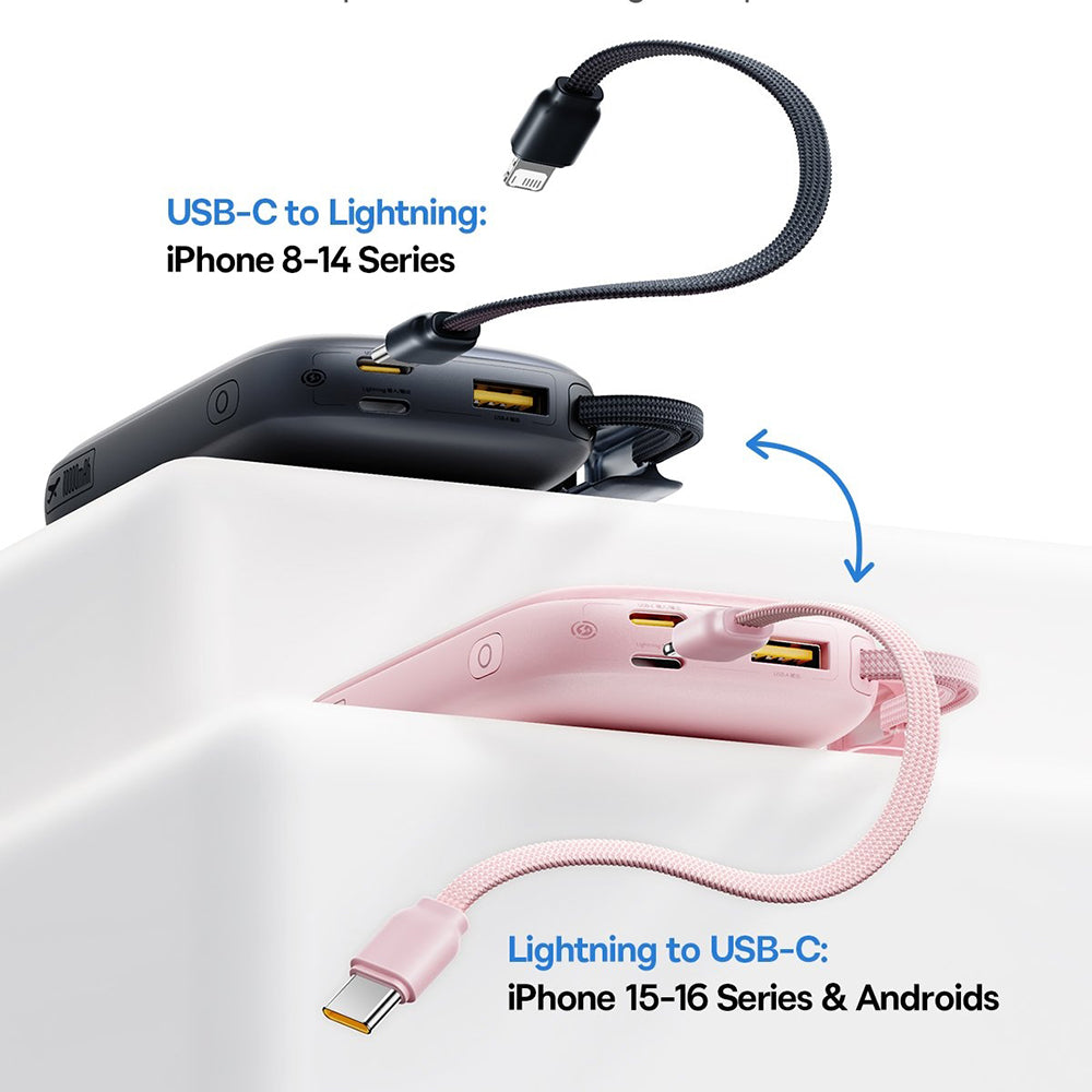 Ekstern batteri Baseus EnerFill FC21 Qpow 3 Ultra, 10000mAh, 45W, QC + PD, 1 x USB-A - 1 x USB-C, Svart E0027Q00