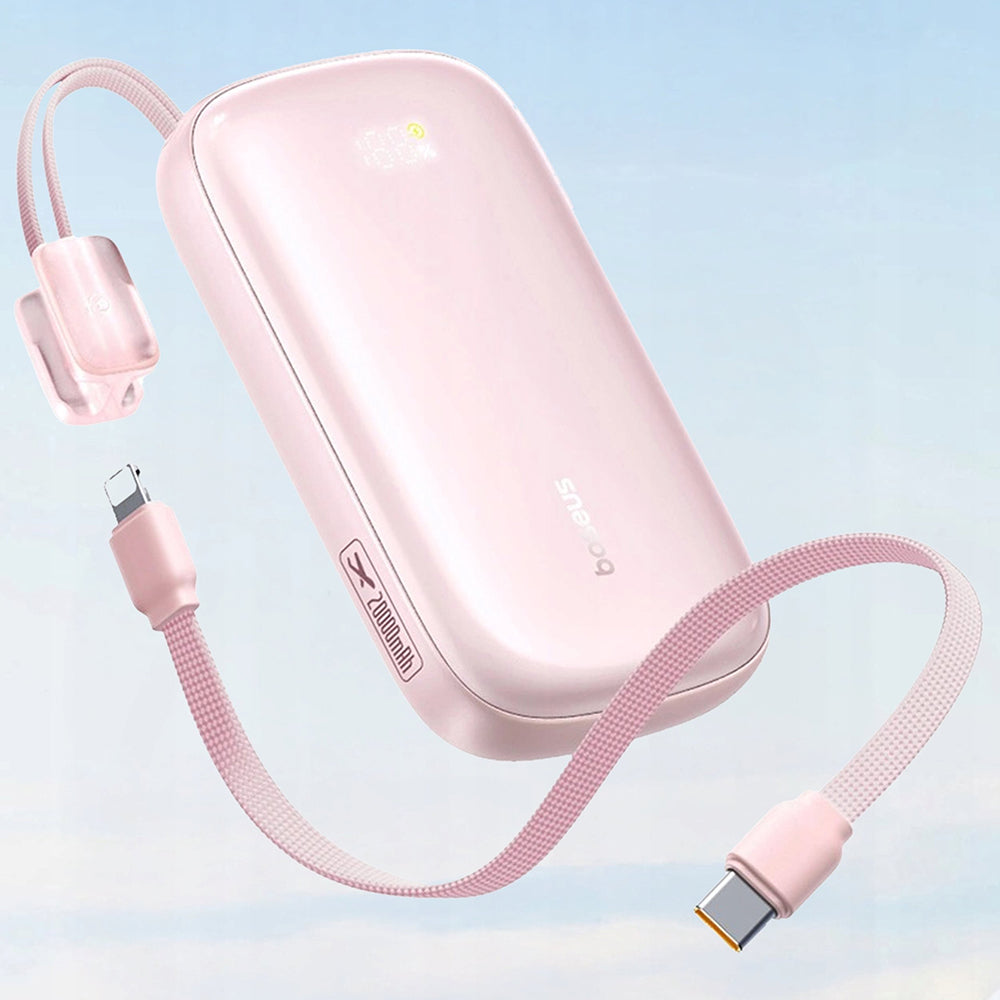 Ekstern batteri Baseus EnerFill FC21 Qpow 3 Ultra, 10000mAh, 45W, QC + PD, 1 x USB-A - 1 x USB-C, Rosa E0027Q02