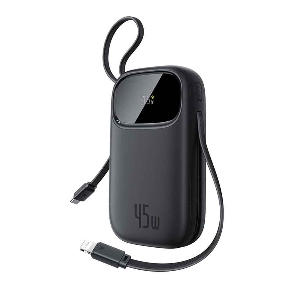 Ekstern batteri Baseus EnerFill FC31 Qpow 3, 10000mAh, 45W, QC + PD, 1 x Lightning - 1 x USB-A - 2 x USB-C, Svart E0028C00
