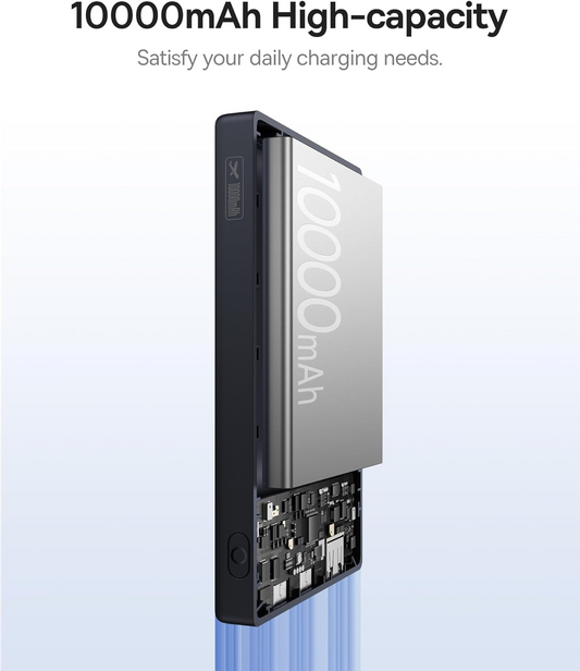 Ekstern Batteri Baseus PicoGo, 10000mAh, 20W, QC + PD, 1 x USB-A - 2 x USB-C, Hvit P10076801213-00