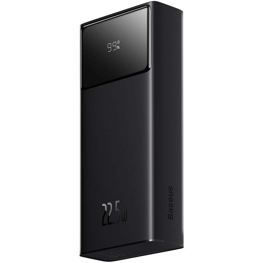 Ekstern batteri Baseus Star Lord, 20000mAh, 22.5W, QC + PD, 1 x USB-C - 2 x USB-A, Svart PPXJ080001