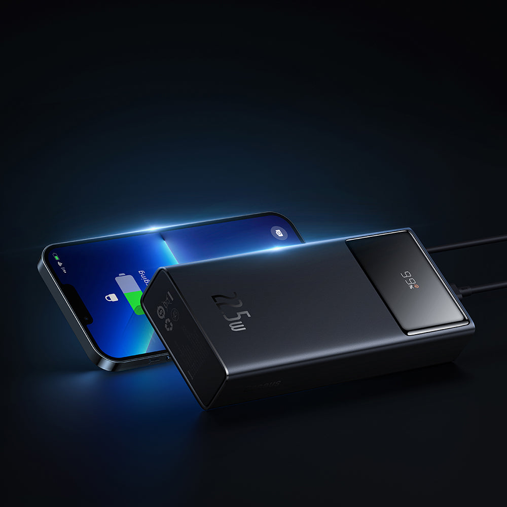 Ekstern batteri Baseus Star Lord, 20000mAh, 22.5W, QC + PD, 1 x USB-C - 2 x USB-A, Svart PPXJ080001