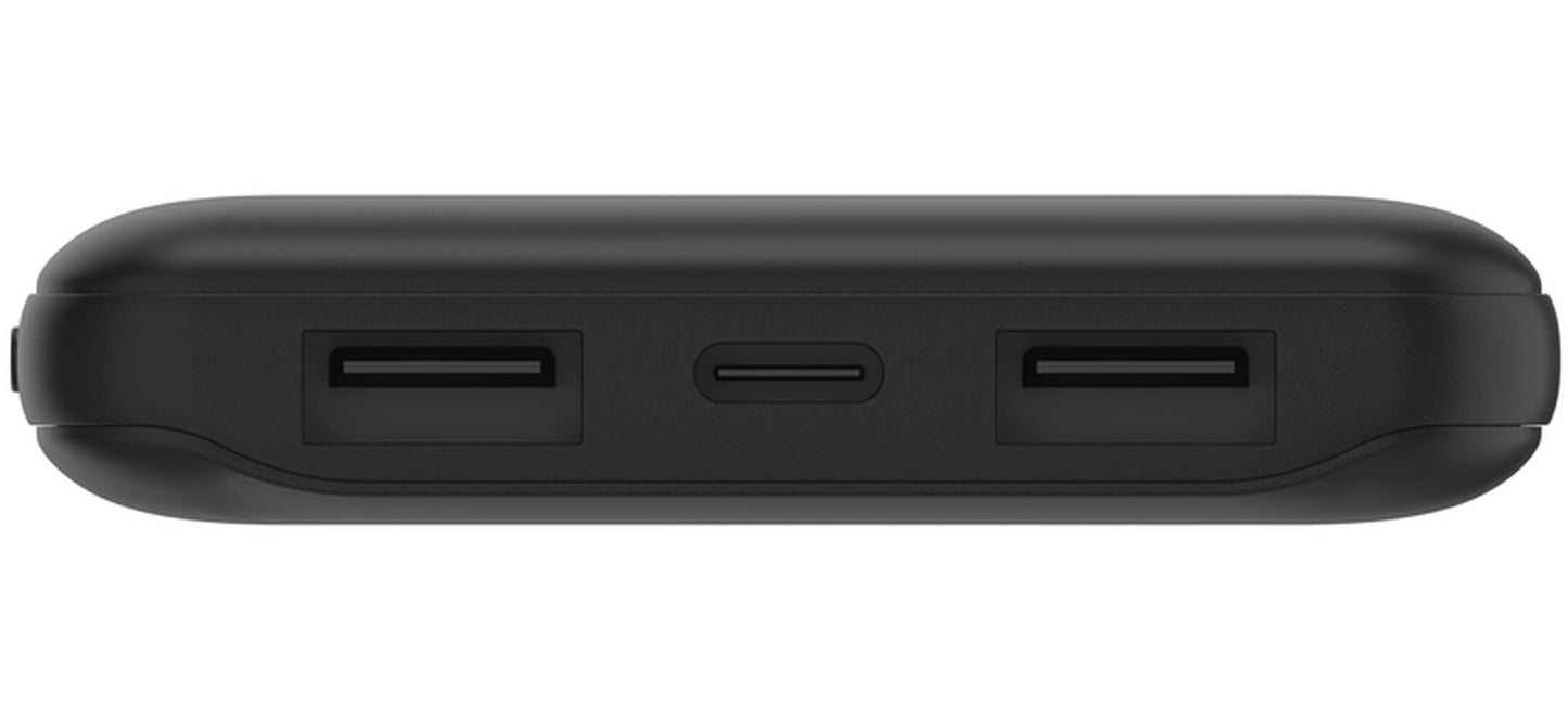Belkin BoostCharge Ekstern Batteri, 10000mAh, 15W, 1 x USB-C - 2 x USB-A, Svart BPB011btBK