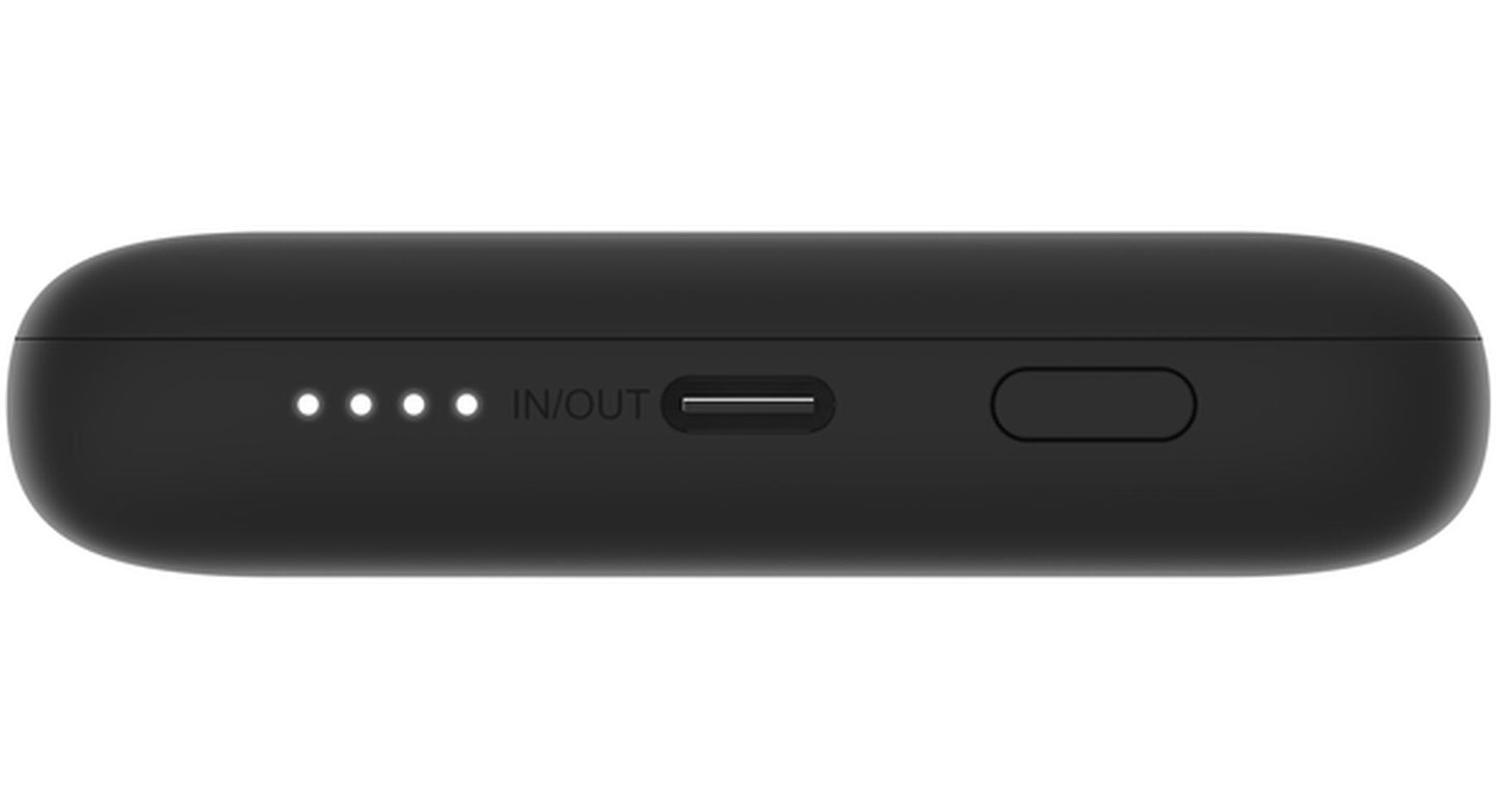 Belkin BoostCharge Plus Ekstern Batteri, 10000mAh, 23W, QC + PD, 1 x Lightning - 2 x USB-C, Svart BPB006btBLK