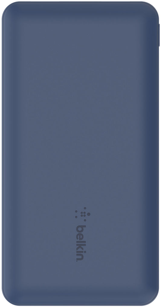 Belkin BoostCharge Ekstern Batteri, 10000mAh, 15W, 1 x USB-C - 2 x USB-A, Marineblå BPB011btBL