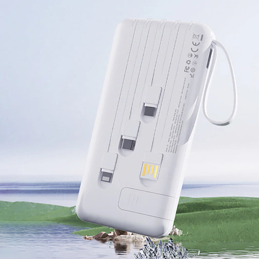 Ekstern Batteri Dudao K11, 10000mAh, 10W, 1 x Lightning - 1 x microUSB - 1 x USB-A - 1 x USB-C, Hvit