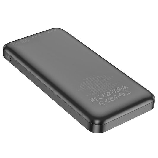 Ekstern Batteri HOCO J101, 10000mAh, 22.5W, QC + PD, 1 x USB-C - 2 x USB-A, Svart