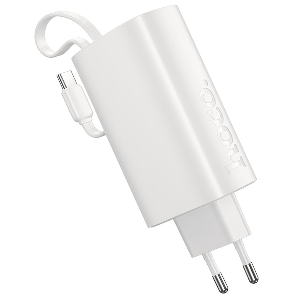 HOCO J148 2-i-1 powerbank, 5000 mAh, 20 W, PD, 2 x USB-C, hvit