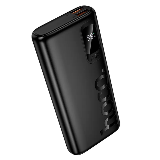 Ekstern batteri HOCO J158 Pro, 10000mAh, 22,5W, QC + PD, 1 x USB-C - 2 x USB-A, Svart