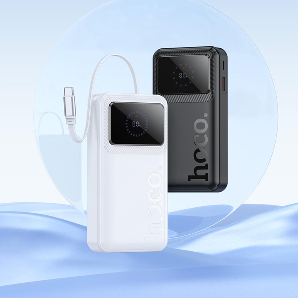 HOCO Q41 powerbank, 20000 mAh, 22,5 W, QC + PD, 1 x USB-A – 2 x USB-C, hvit