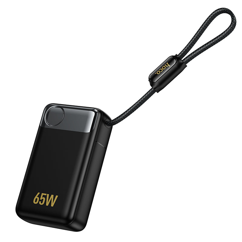 Ekstern batteri HOCO Q53, 12000mAh, 65W, QC + PD, 1 x USB-A - 2 x USB-C, Svart